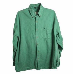 Eddie Bauer Vintage Green Button Down Shirt Men’s Medium
